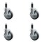 Service Caster 5'' Thermoplastic Rubber Swivel 1-1/8'' Expanding Stem Caster Set with Brake, 4PK SCC-EX20S514-TPRB-TLB-118-4 - alternate 1